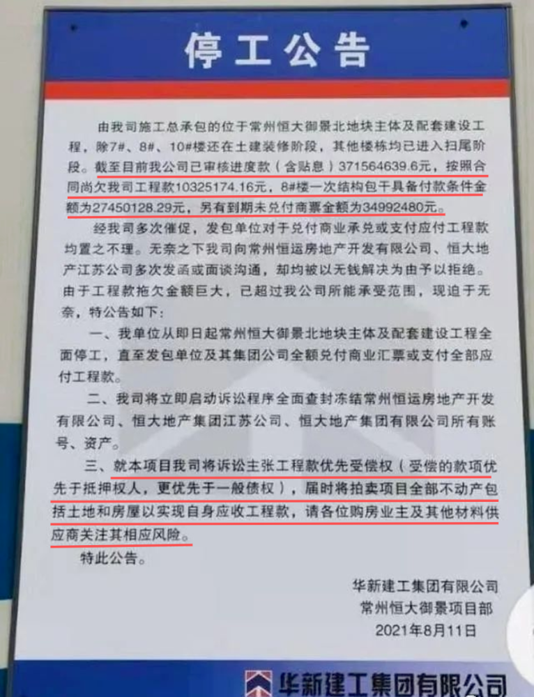 前些日,恒大在被两部门联合约谈后也作出了承诺:所以接下来,停工的