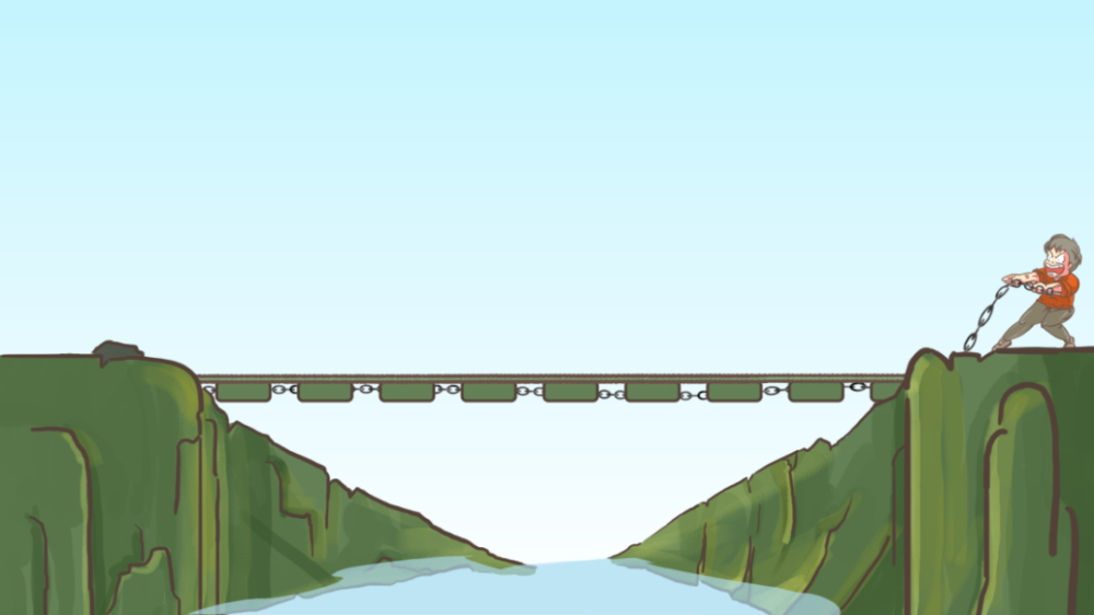 中国古代铁索桥的建造