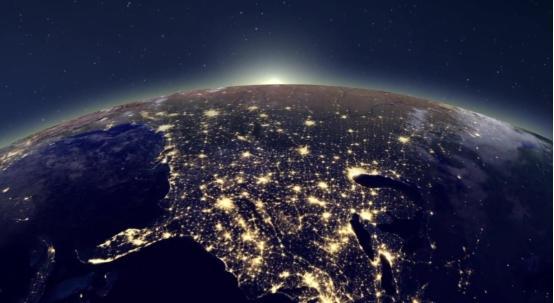 神舟十二号在太空中拍到北京夜景,地球
