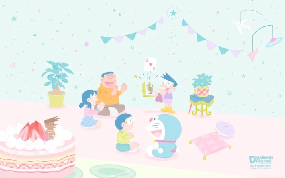 美图赏|哆啦a梦手机壁纸锁屏蓝胖子生日手机电脑壁纸