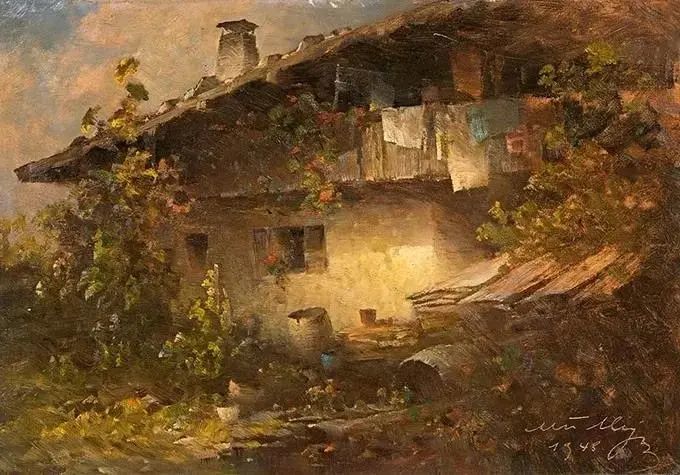奥地利画家奥斯卡·穆利用画刀劈出来漂亮的风景油画作品赏析