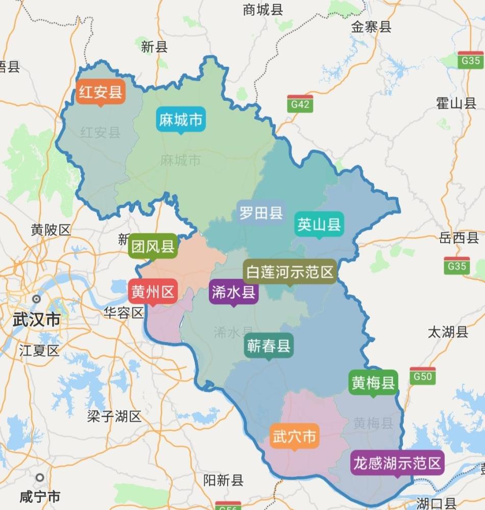 黄冈6个县市最宽道路,仅3县市拥有双向8车道,麻城却失