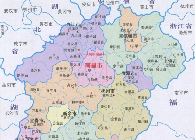 江西省的区划调整,11个地级市之一,九江市为何有13个区县?