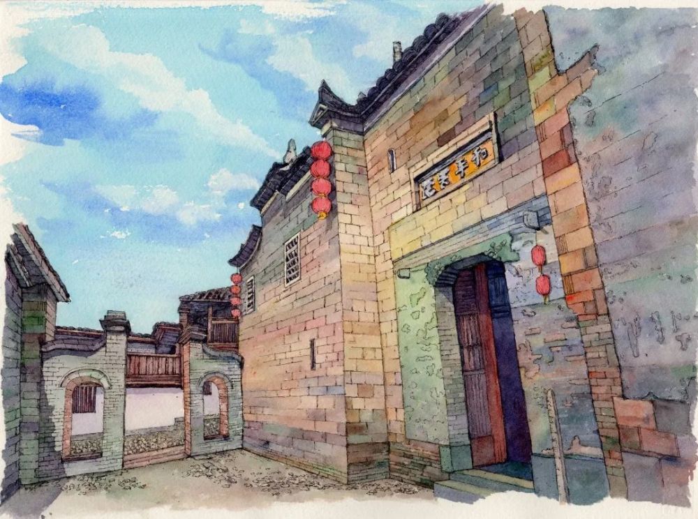 手绘和平古镇景点,你能认出来几个?
