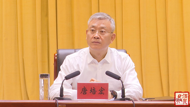 市委副书记,代市长唐培宏主持会议.