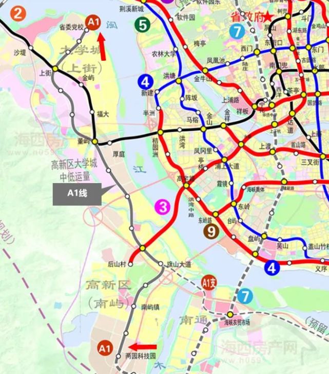 本次规划的亮点是,规划了轨道交通a1线,并明确上街四个站点,从北至向