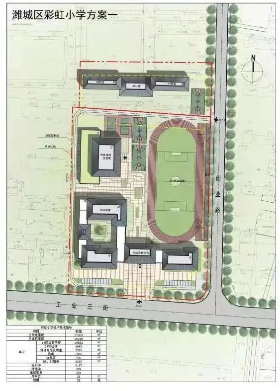 彩虹小学位于潍城区彩虹路以东 卧西街