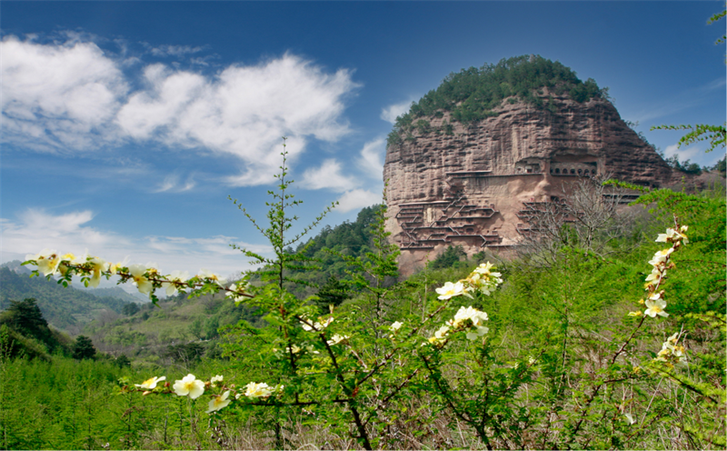 有着"陇上林泉之冠"之称的麦积山风景名胜区,为国家5a级旅游景区