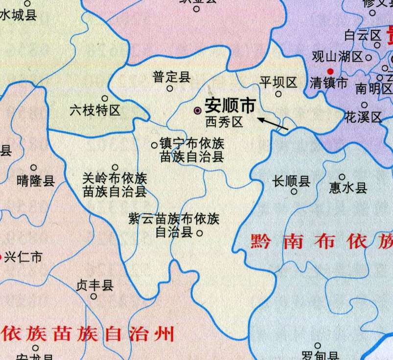 安顺市各区县人口一览:平坝区34.71万,紫云县29.37万