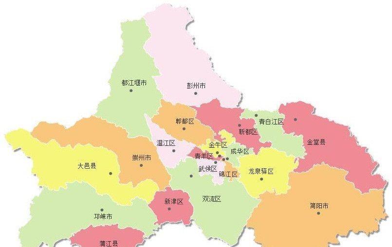 成都12区人口:双流266万人,新津36万人,5个低于100万人