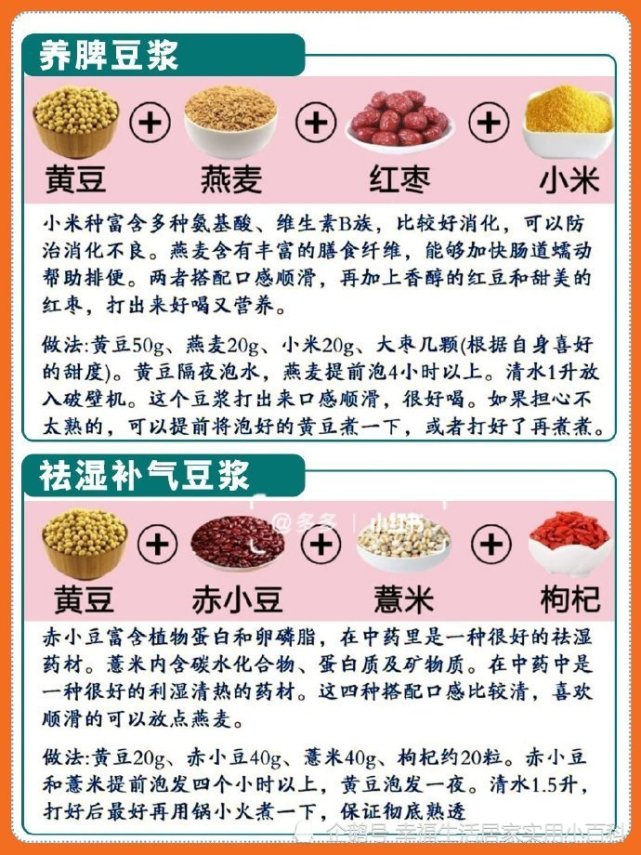 破壁机豆浆食谱健康养生米糊食谱大全