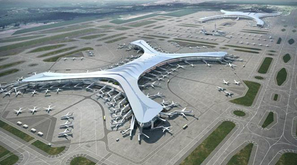 江北机场t3b航站楼年底完成指廊主体结构封顶