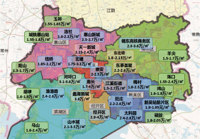 刚刚无锡最新房价地图出炉最低仅13万元㎡