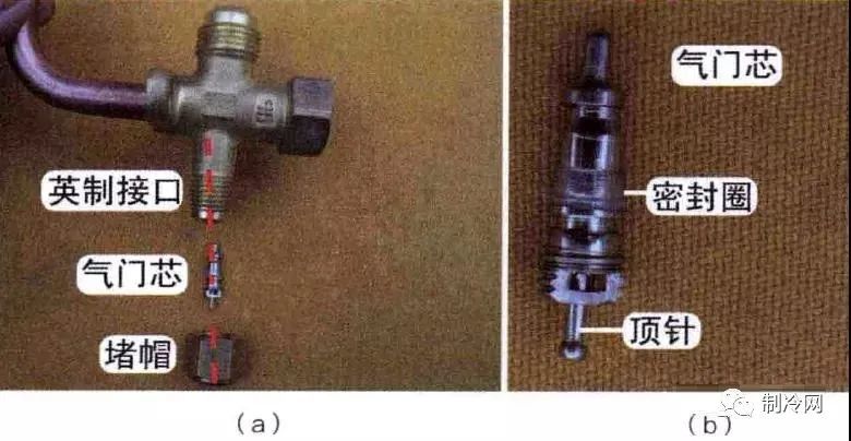 见上图(b,气门芯主要靠密封圈密封,一段时间以后如果气门芯损坏或