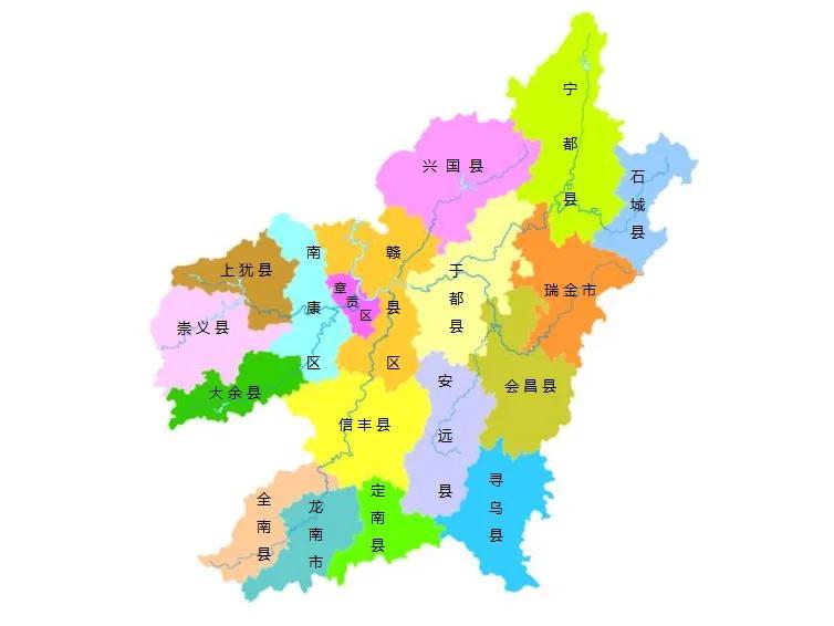 赣州13县人口于都县91万人全南县17万人7个少于30万人