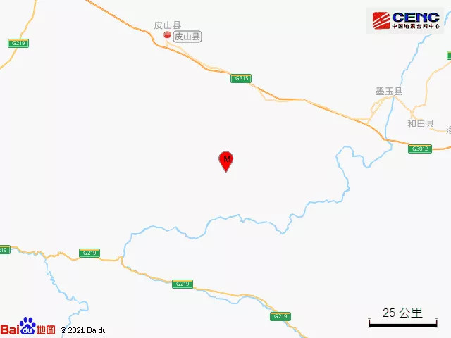 刚刚!新疆和田地区皮山县发生4.0级地震,前一天在同一区域曾发生3.
