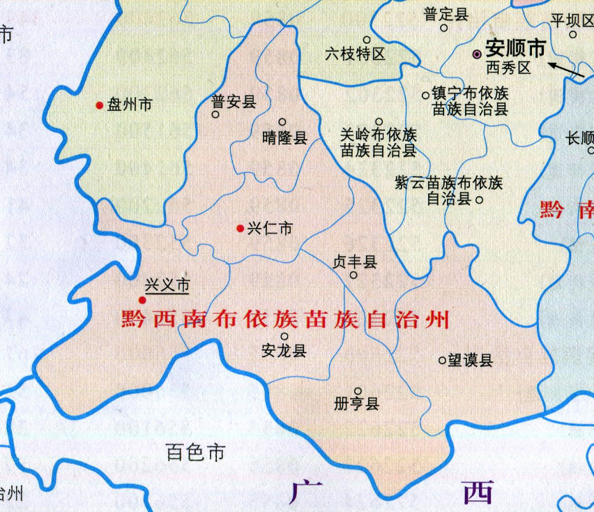 黔西南州人口一览兴仁市4258万望谟县2352万