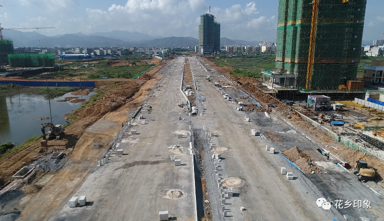 大竹大道道路建设推进中,预计10月铺设完工