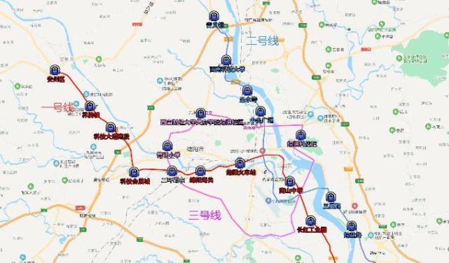 绵阳市轨道交通规划图绵阳市地铁1号线,起点为安州区辽宁大道中段