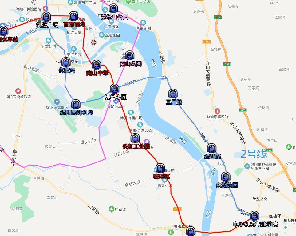 在未来城可换成2号线,绵阳科技馆,富乐山公园,红星广场,最后绕回古井