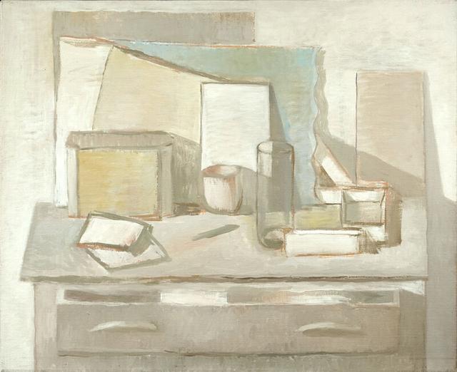 艺术家susannah phillips的油画作品在灰色调中探讨了画面空间的分割