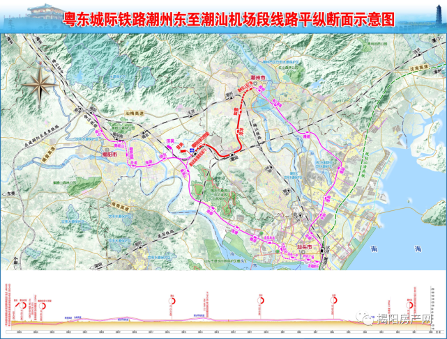 the inter-city railway粤东城际铁路潮州东至潮汕机场段揭阳南站总