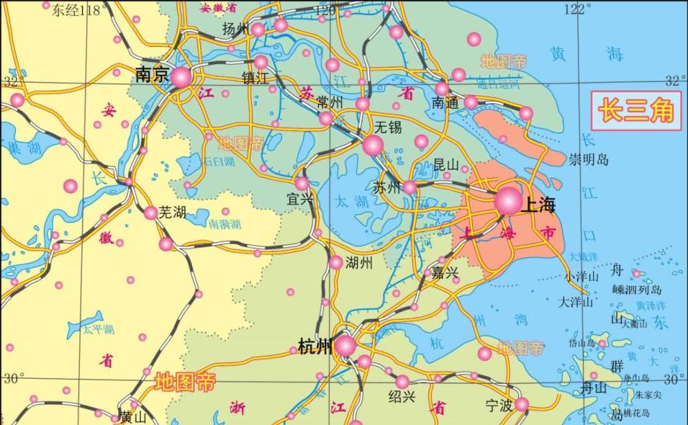 其次,从交通区位上看,长三角除了铁路,公路外,还拥有长江黄金水道,更