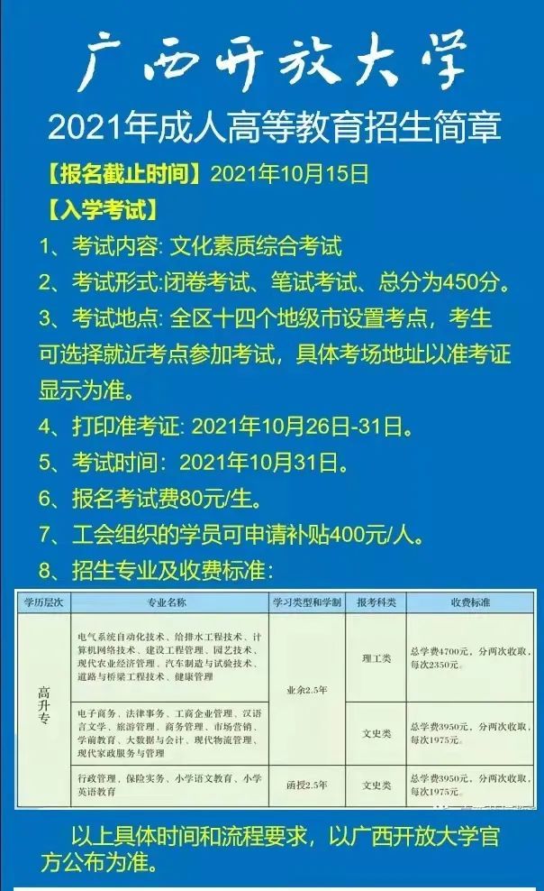 那就是参加广西开放大学(原广西广播电视大学)的单考单招