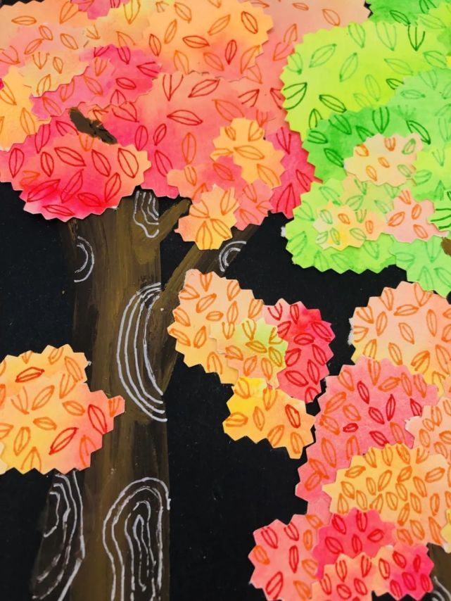 儿童画创意|秋天主题手工画,一起来画你眼中的秋天