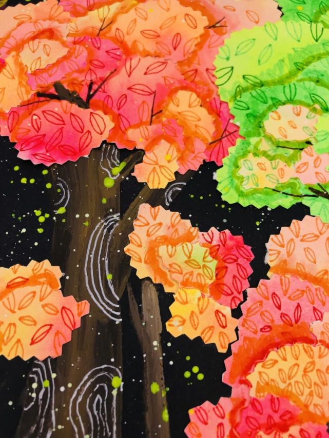 儿童画创意|秋天主题手工画,一起来画你眼中的秋天