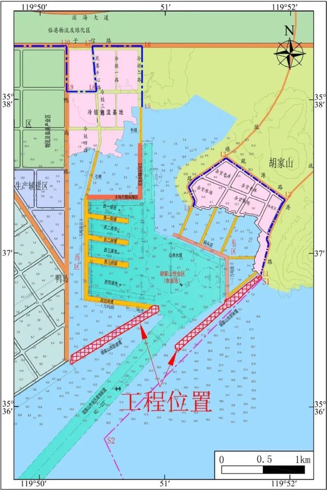 董家口港区胡家山将建防波堤,琅琊159亿海洋文化城"