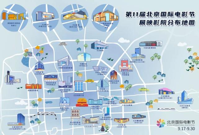 本届"北京展映"影院分布地图