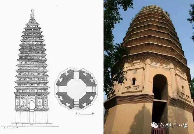建造于北魏正光四年(523年)的河南登封嵩岳寺塔是 中国现存年代最早的
