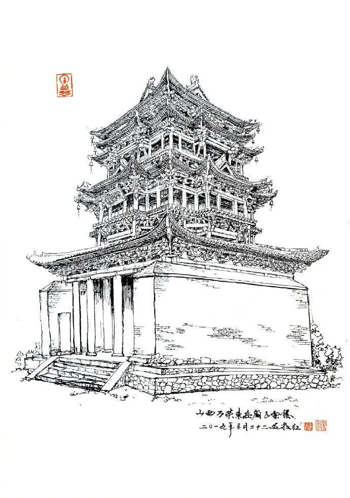 钢笔画|中国古建筑集锦