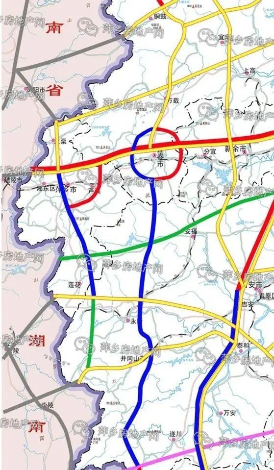 航拍萍莲高速通车时间定了将继续南延井冈山动工时间是