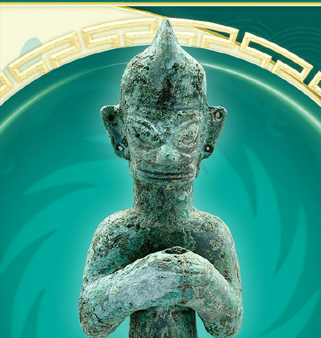扭头跪坐人像立发青铜人像近日,据四川省文物考古研究院消息,三星堆
