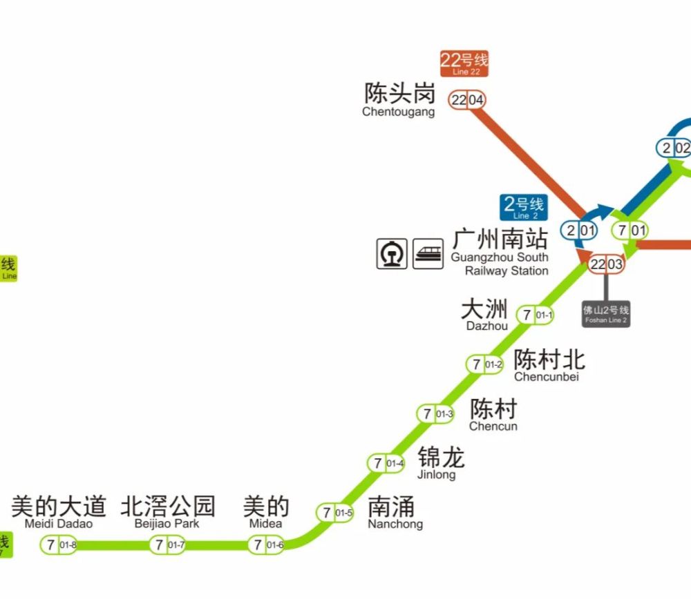 广州地铁线路图上新!新增佛山这些站点