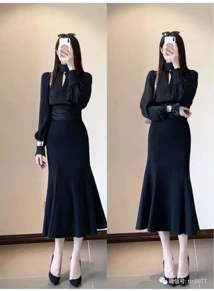 黑色长裙搭配什么上衣和鞋子好看