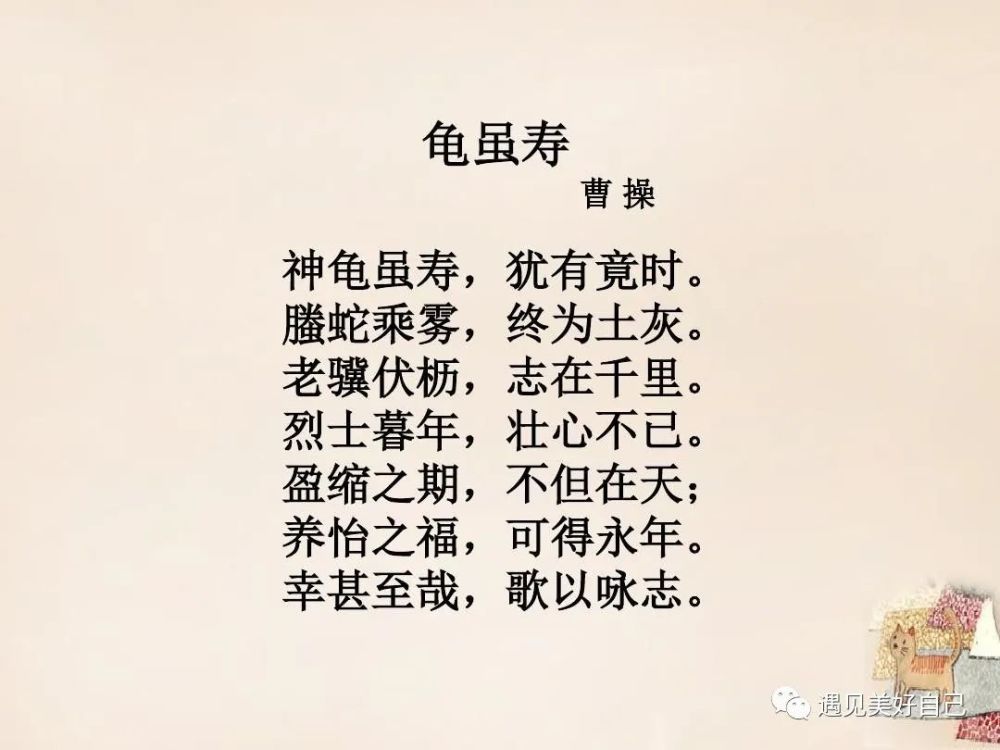 这首诗是《步出夏门行》的最后一章.