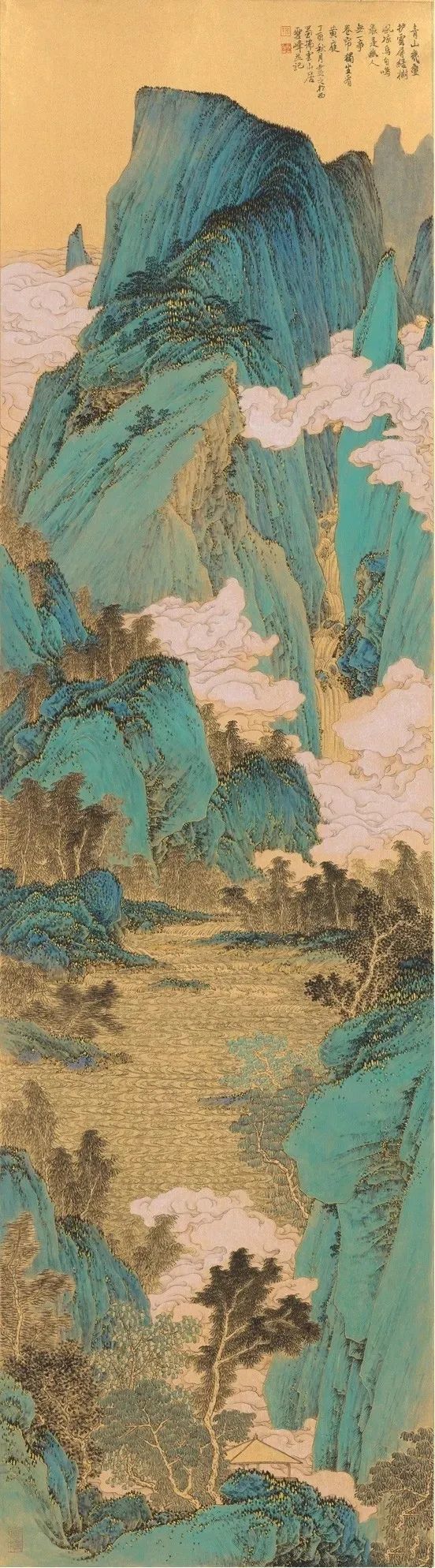 一组精密严谨的青绿山水,雅致!美!