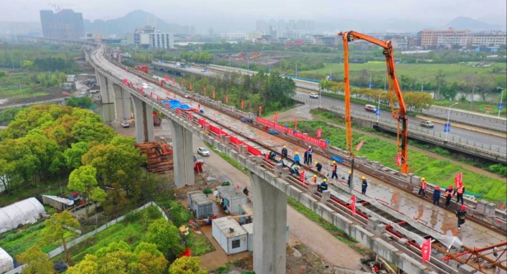 好消息!台州市域铁路s1线开始铺轨了