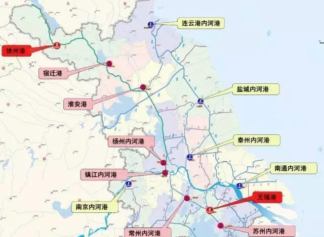 江苏省13个地级及以上城市都有内河港口这在全国很罕见