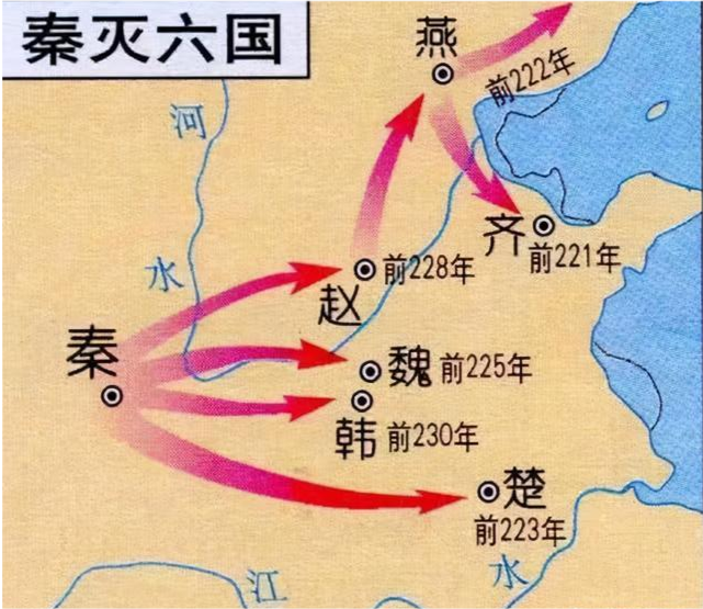 秦始皇灭六国是现在的哪些地方?
