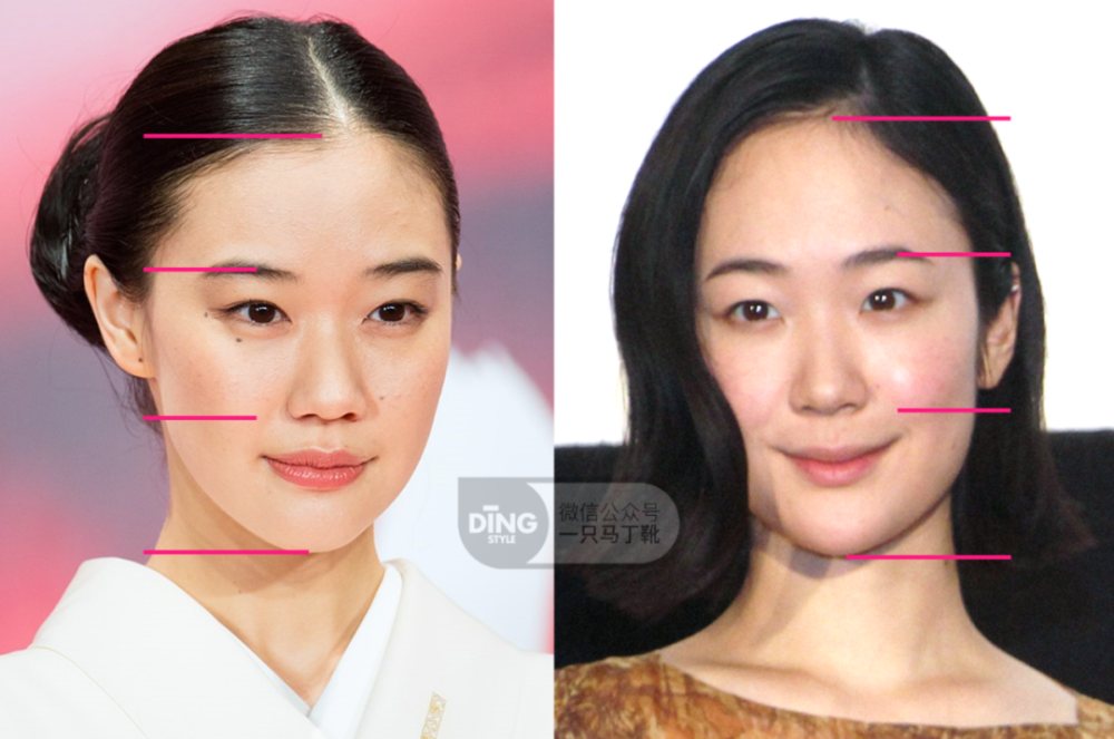 就比如苍井优和黑木华,乍一看真有几分相似,都是 流畅,偏长的鹅蛋脸