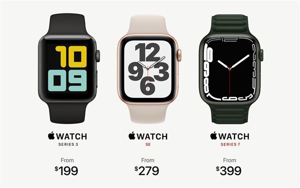 苹果发布applewatch7系列智能手表7年来首次大改18小时续航