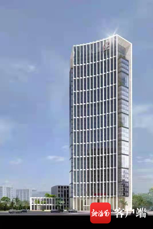 海口江东新区新增一地标性建筑 中国石化自贸大厦正式