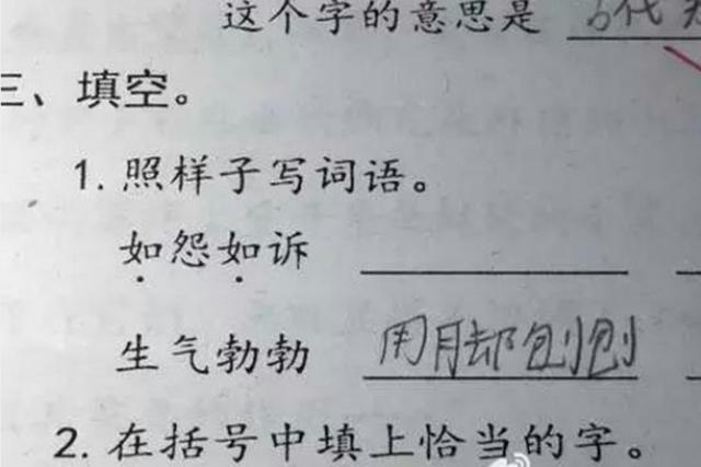 搞笑作业(一)老师笑出腹肌,家长气的吐血