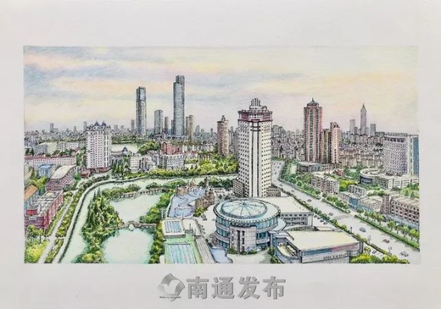 手绘美景,"90后"小伙抖音上展示"最美通城"