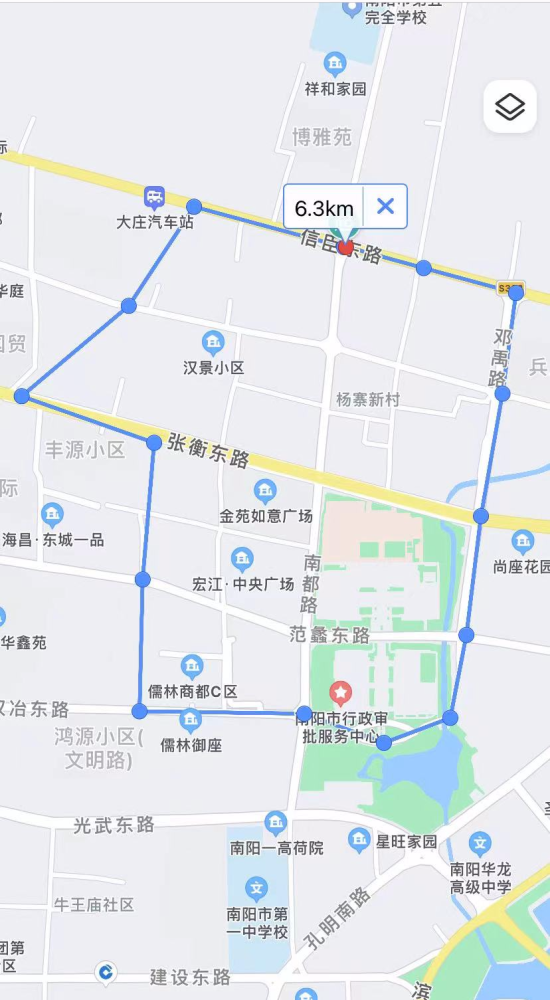 南阳市将 宛城区汉冶街道老庄社区自汉城河东支流—张衡路—新东路以