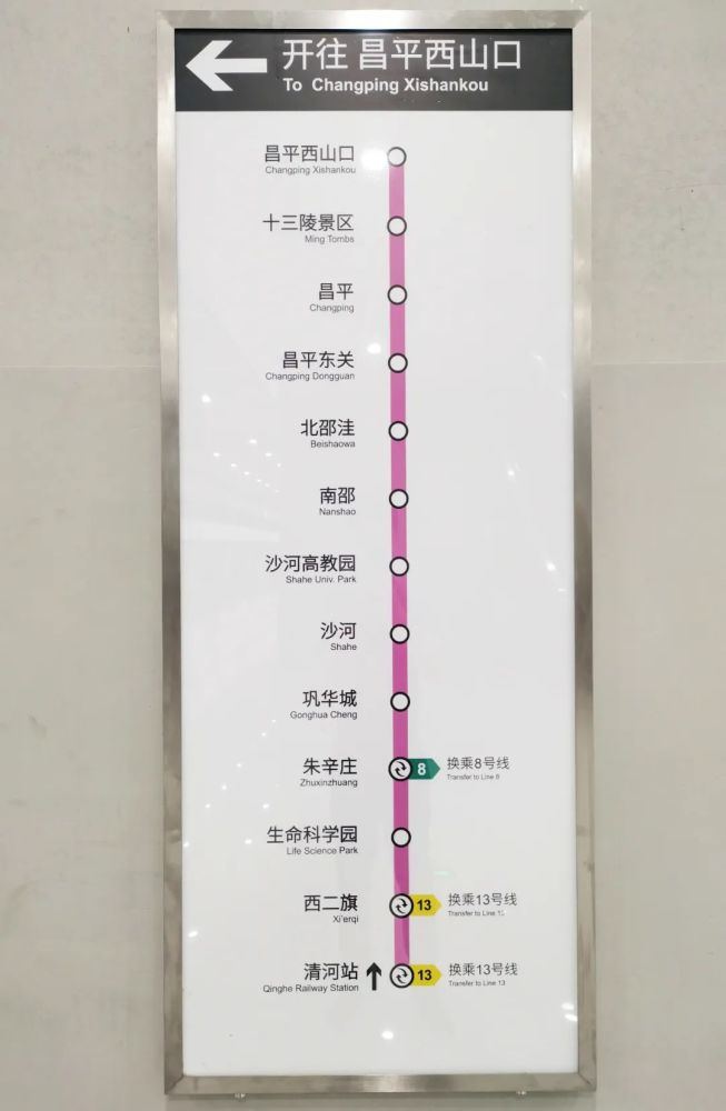 线路图 昌平线南延至 清河站开通后 西二旗站将不再孤单 两站将共同
